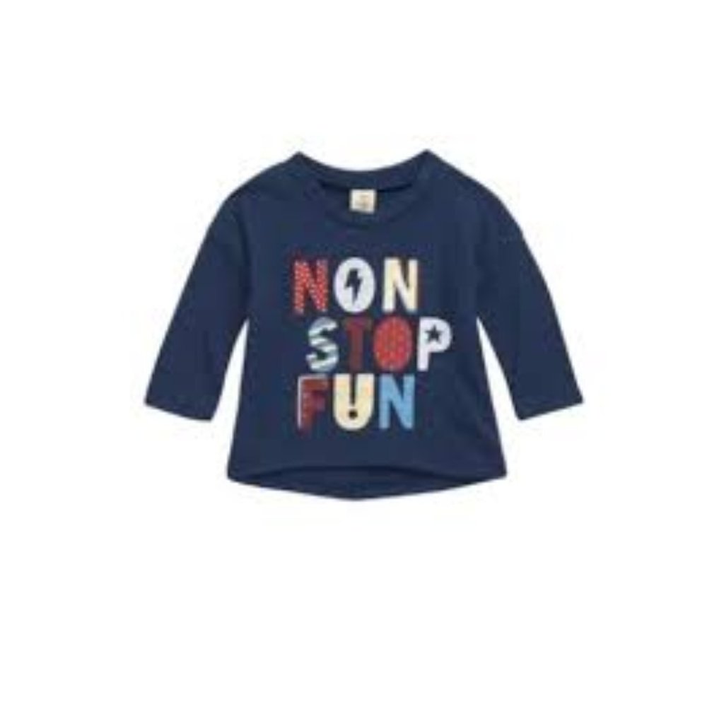 Tucker Tate Navy Denim Non Stop Fun Shirt 12M